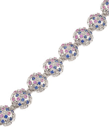 Damasco Bracelet in 18kt White Gold and Sapphires