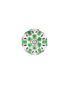 Damasco Earrings in 18kt White Gold and Emeralds