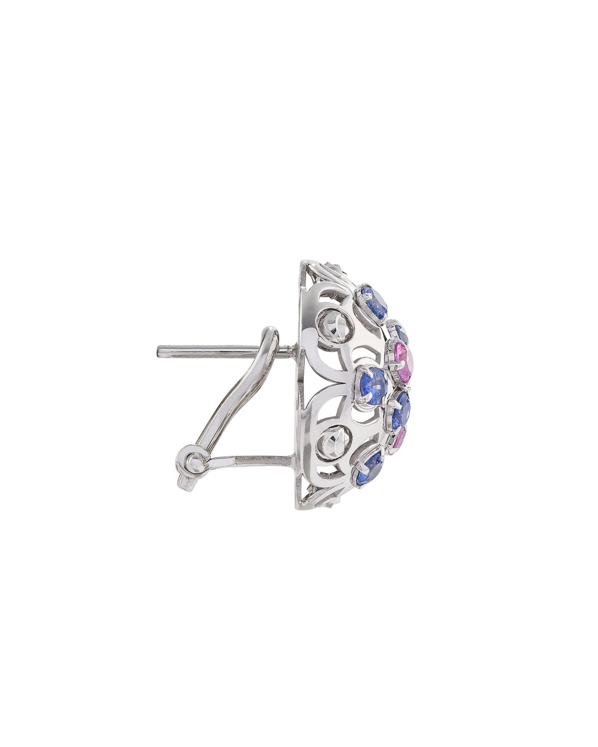 Damasco Earrings in 18kt White Gold and Sapphires