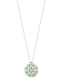 Damasco Large Necklace in 18kt White Gold and Emeralds