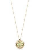 Damasco Large Necklace in 18kt Gold and Emeralds