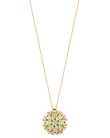 Damasco Large Necklace in 18kt Gold and Emeralds