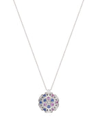 Damascus Small Necklace in 18kt White Gold and Sapphires