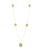 Damasco Station Necklace in 18kt Gold and Emeralds