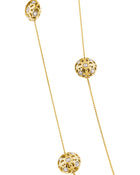 Damasco Station Necklace in 18kt Gold and Emeralds
