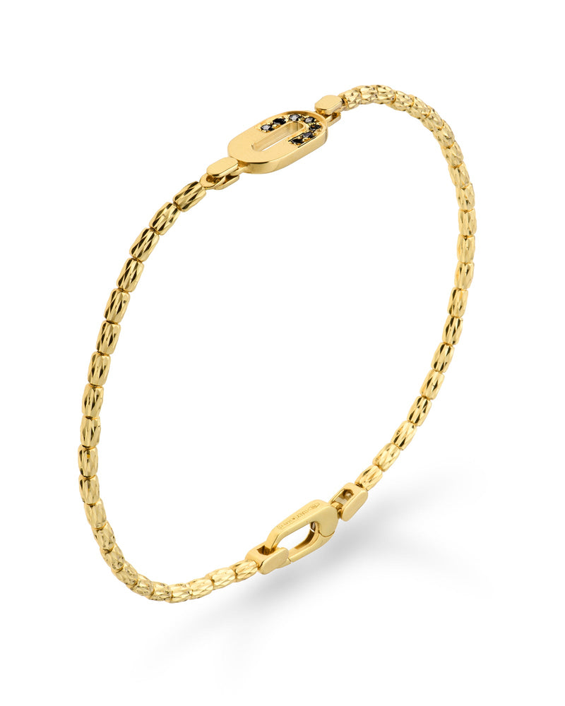 Dea Bracelet in 18kt Gold and Black Diamonds