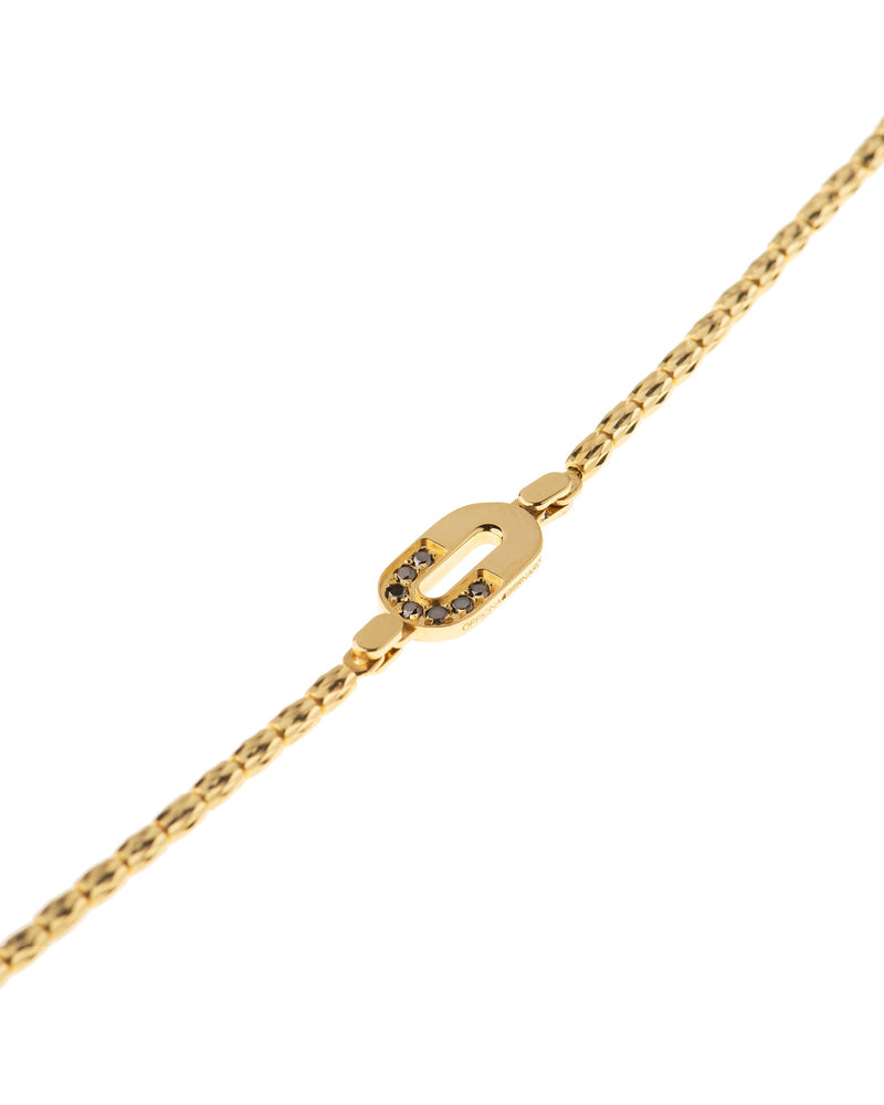 Dea Bracelet in 18kt Gold and Black Diamonds