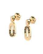 Dea Earrings in 18kt Gold and Black Diamonds