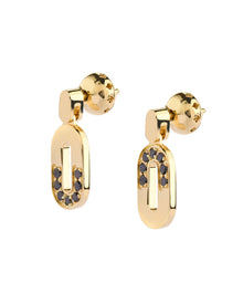 Dea Earrings in 18kt Gold and Black Diamonds