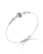 Empire Bangle Bracelet in 18kt White Gold and Sapphires