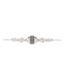 Empire Bangle Bracelet in 18kt White Gold and Sapphires