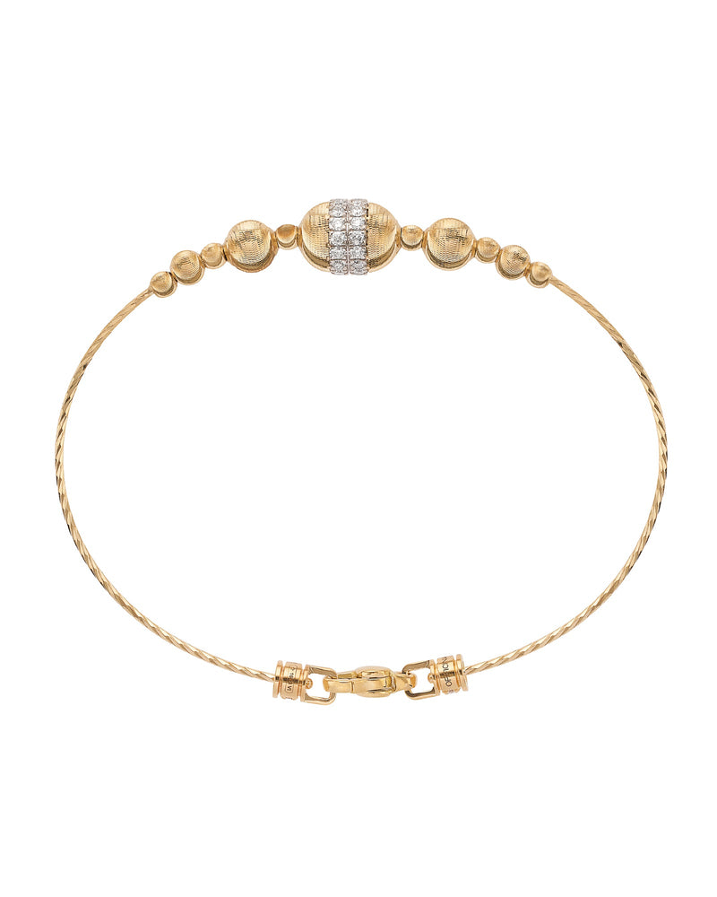 Empire Bangle Bracelet in 18kt Gold and Diamonds