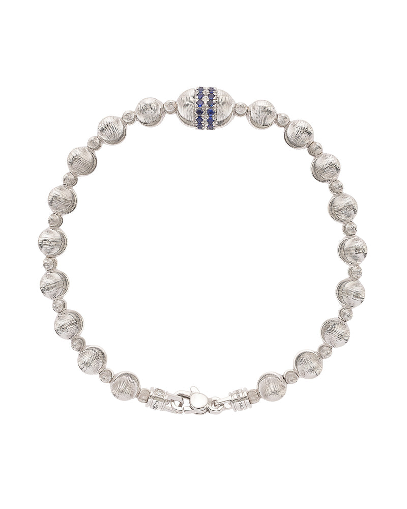 Empire Bracelet in 18kt White Gold and Sapphires
