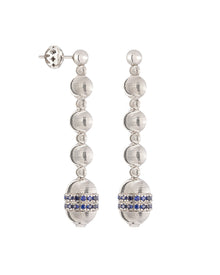 Empire Earrings in 18kt White Gold and Sapphires