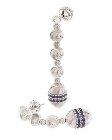 Empire Earrings in 18kt White Gold and Sapphires