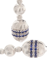 Empire Earrings in 18kt White Gold and Sapphires