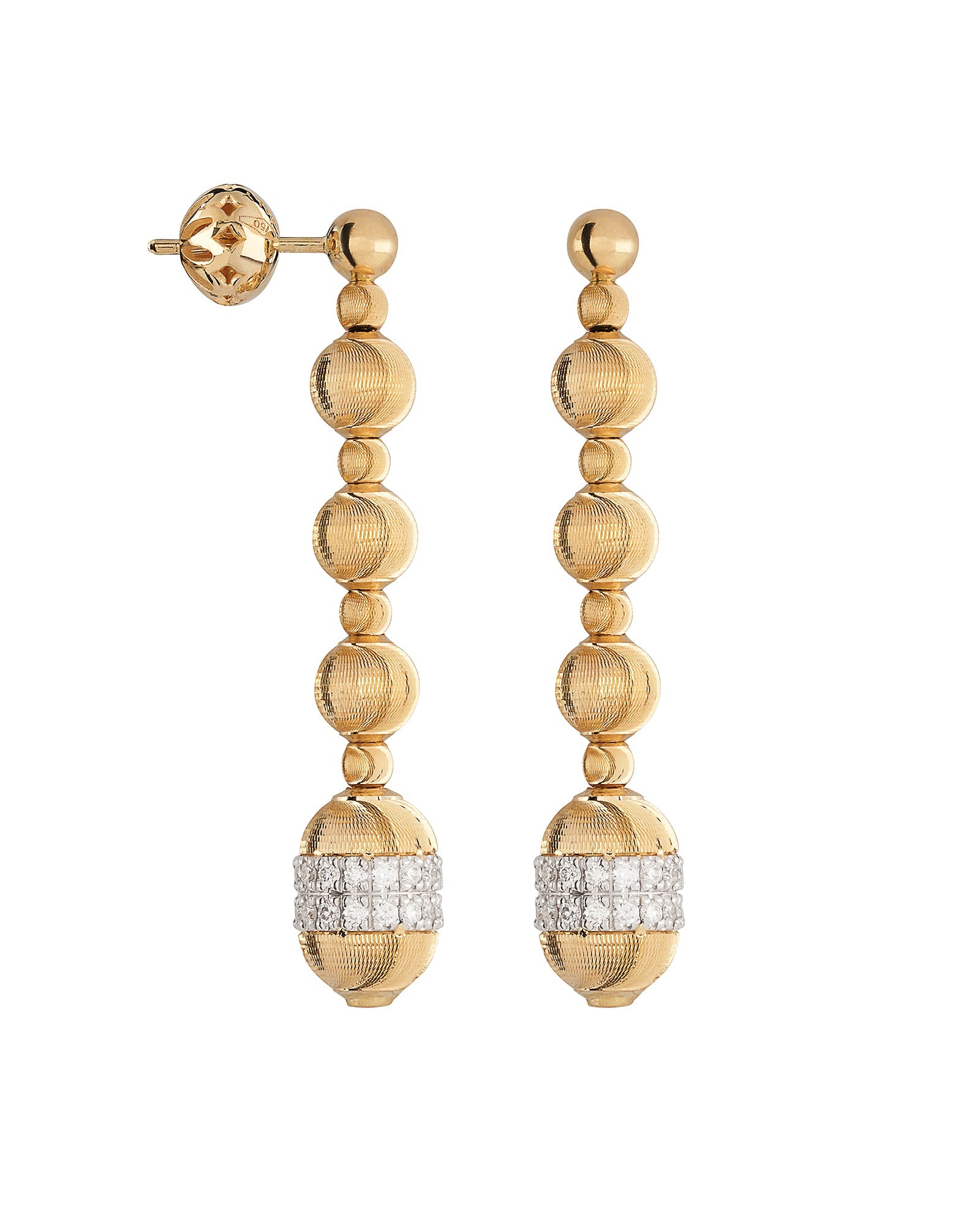 Empire Earrings in 18kt Gold and Diamonds