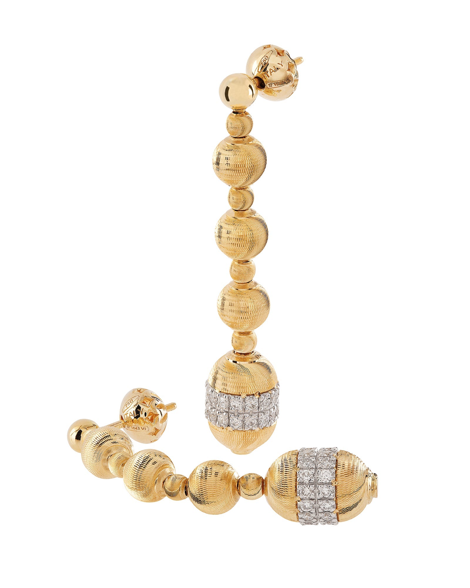 Empire Earrings in 18kt Gold and Diamonds