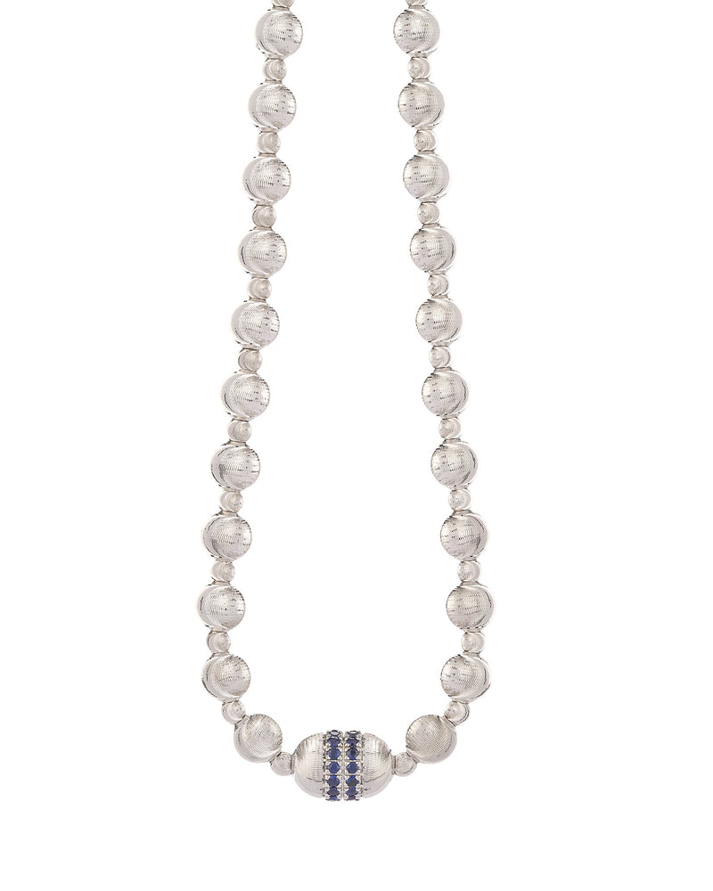 Empire Necklace in 18kt White Gold and Sapphires