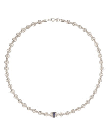 Empire Necklace in 18kt White Gold and Sapphires