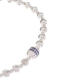 Empire Necklace in 18kt White Gold and Sapphires