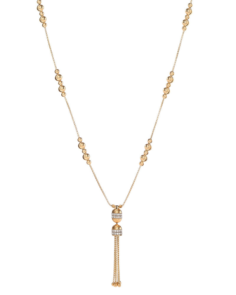 Empire Tassel Necklace in 18kt Gold and Diamonds