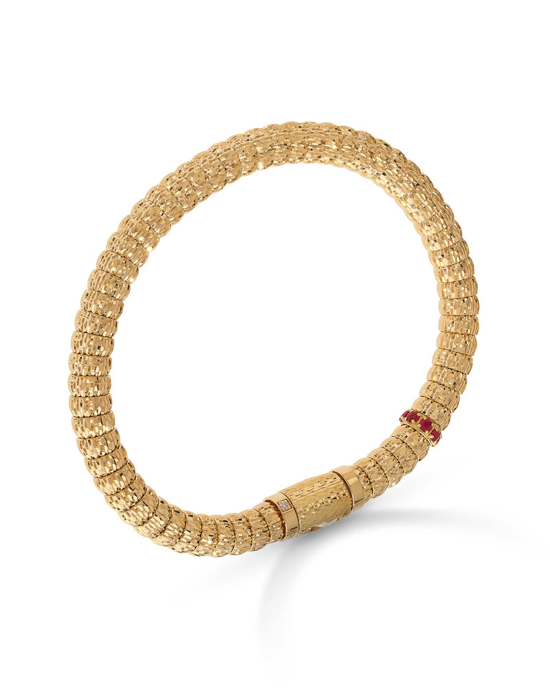 Enigma Bracelet in 18kt Gold and Rubies
