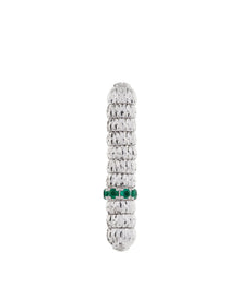 Enigma Drop Earrings in 18kt White Gold and Emeralds