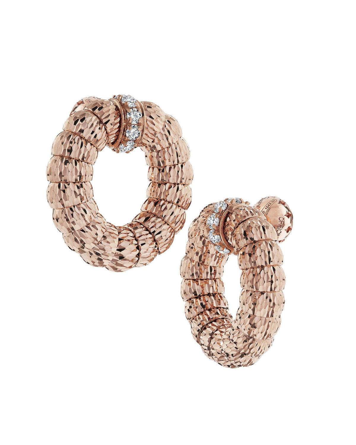 Enigma Earrings in 18kt Rose Gold and Diamonds