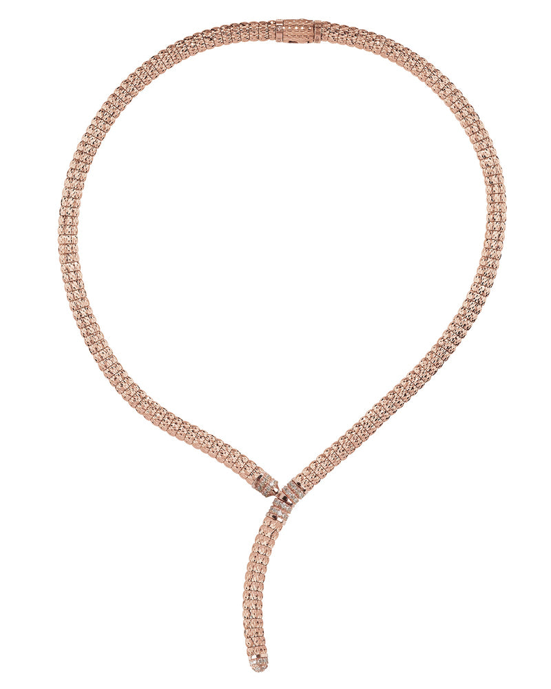 Enigma Y3 Necklace in 18kt Rose Gold and Diamonds