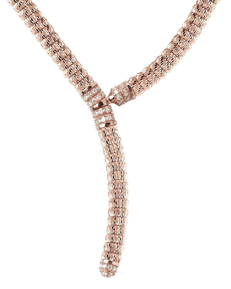 Enigma Y3 Necklace in 18kt Rose Gold and Diamonds