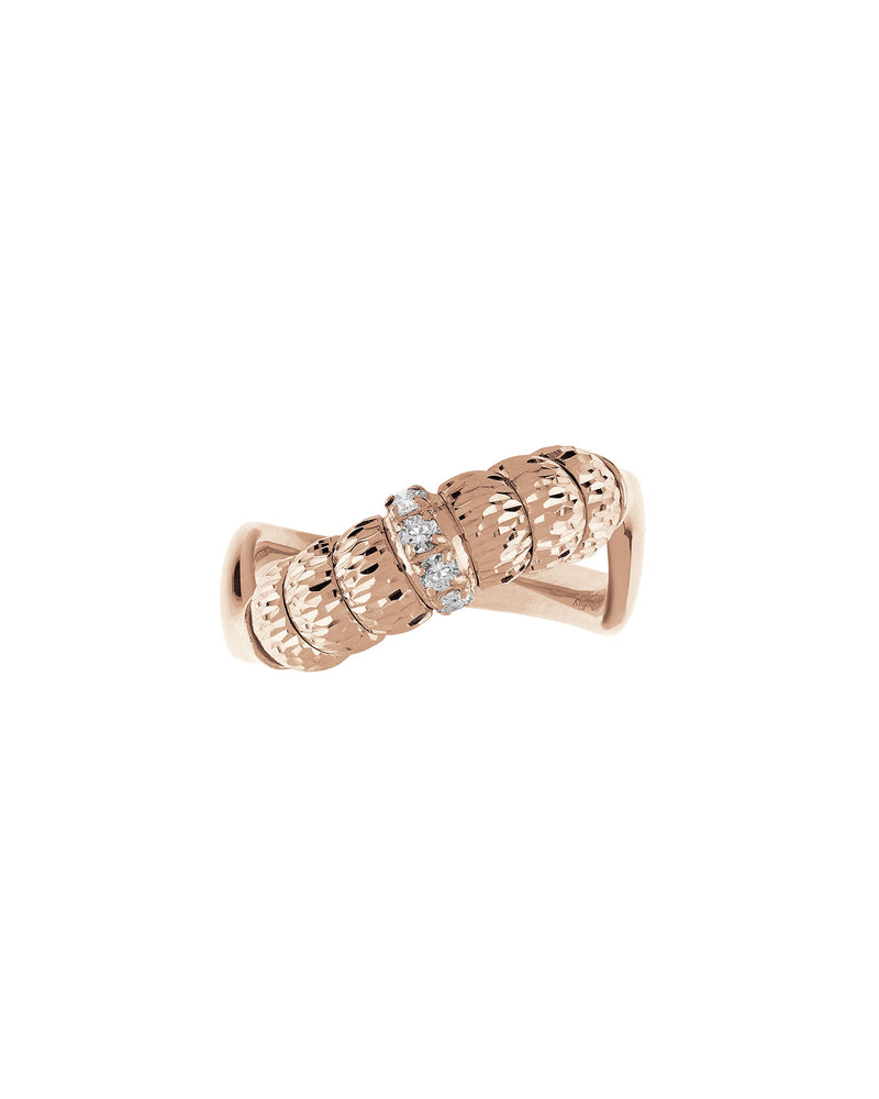 Enigma Ring in 18kt Rose Gold and Diamonds