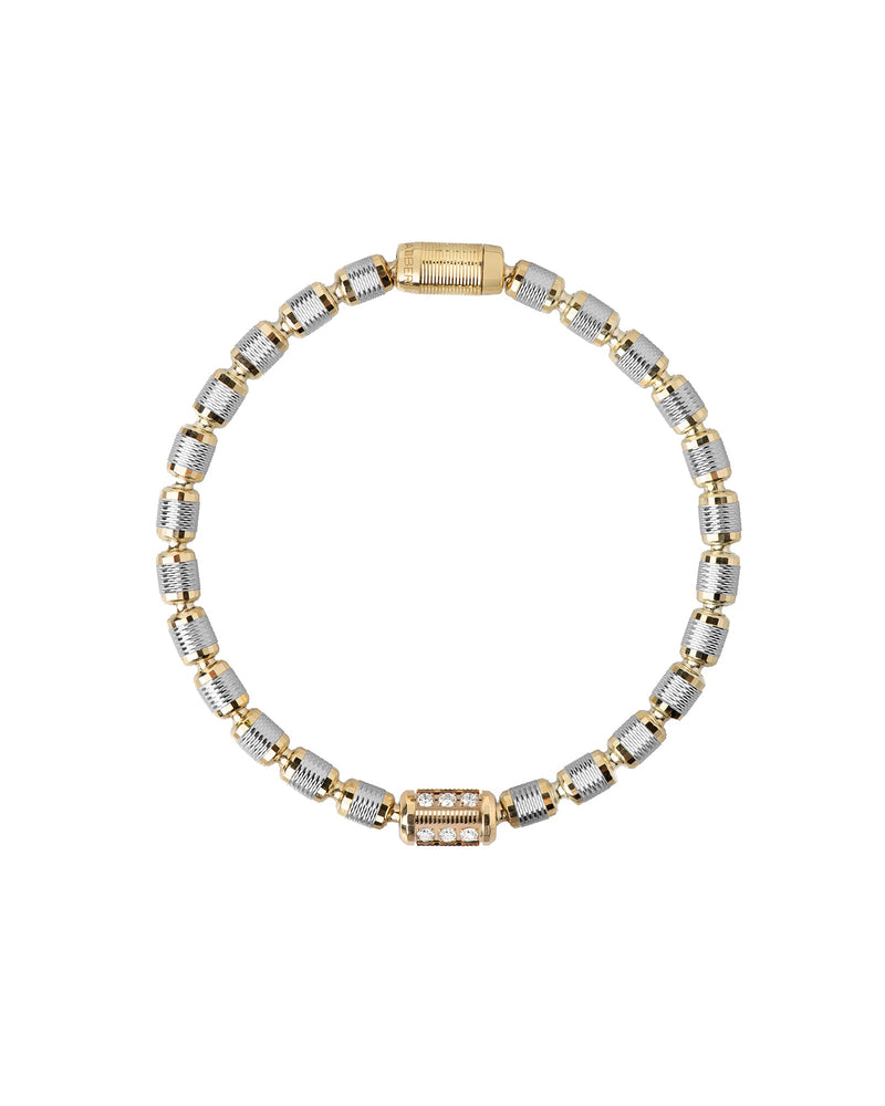Lumen AC Bracelet in 18kt Yellow and White Gold with Diamonds