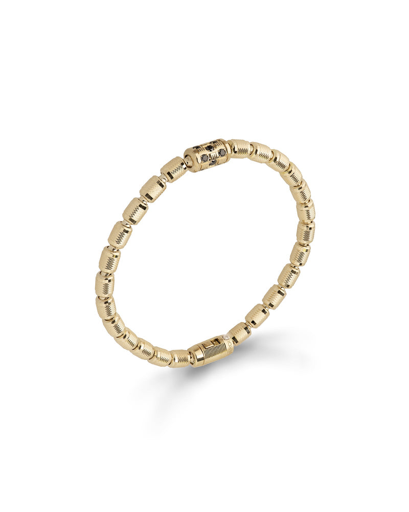 Lumen DC Bracelet in 18kt Gold and Black Diamonds