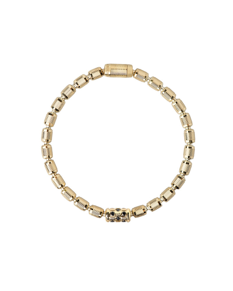 Lumen DC Bracelet in 18kt Gold and Black Diamonds