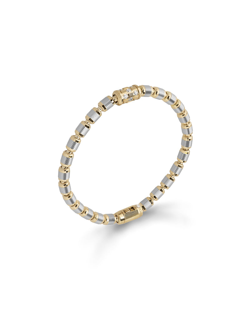 Lumen DC Bracelet in 18kt Yellow and White Gold with Diamonds