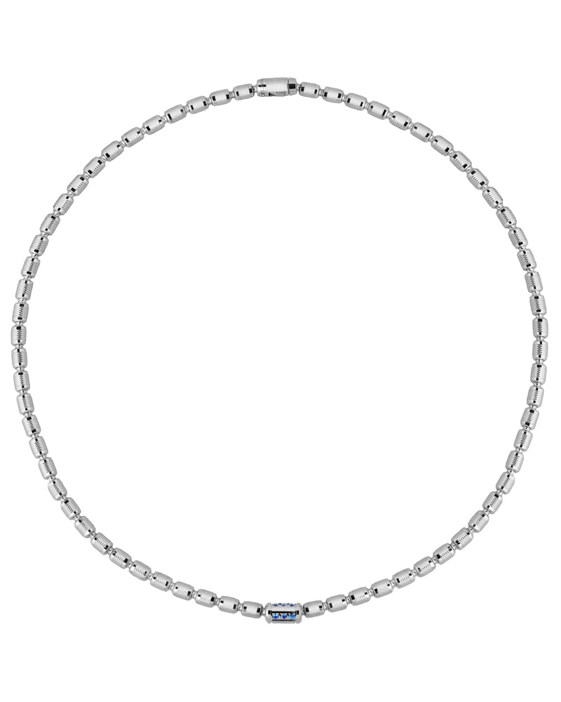Lumen AC Necklace in 18kt White Gold and Sapphires