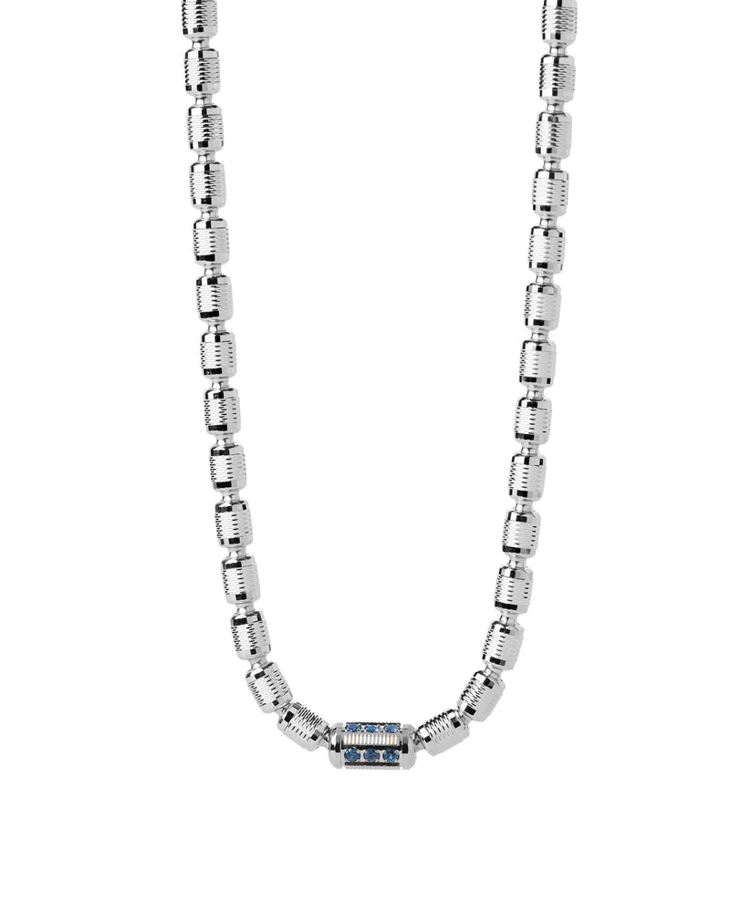 Lumen AC Necklace in 18kt White Gold and Sapphires