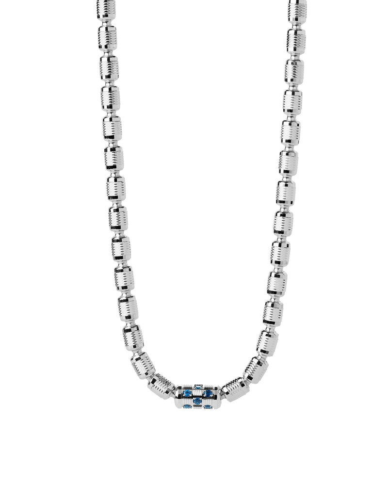 Lumen DC Necklace in 18kt White Gold and Sapphires