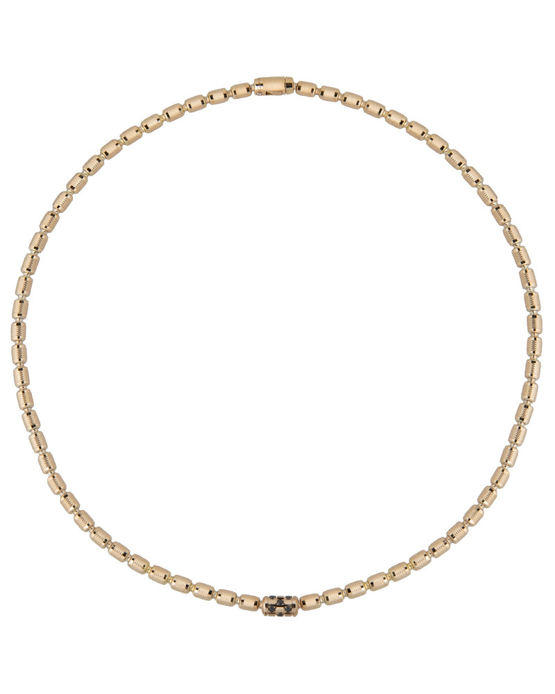 Lumen DC Necklace in 18kt Gold and Black Diamonds