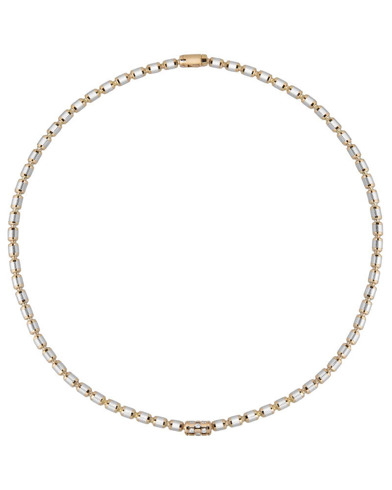 Lumen DC Necklace in 18kt Yellow and White Gold with Diamonds