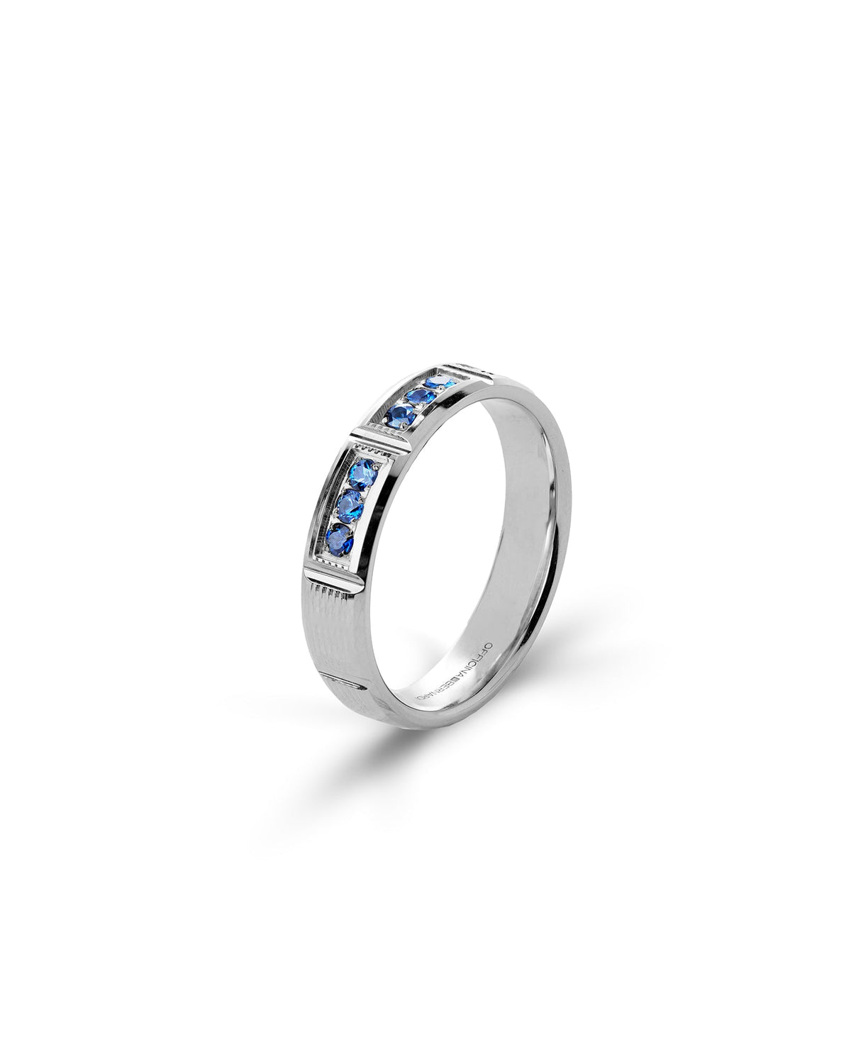 Lumen Ring in 18kt White Gold and Sapphires