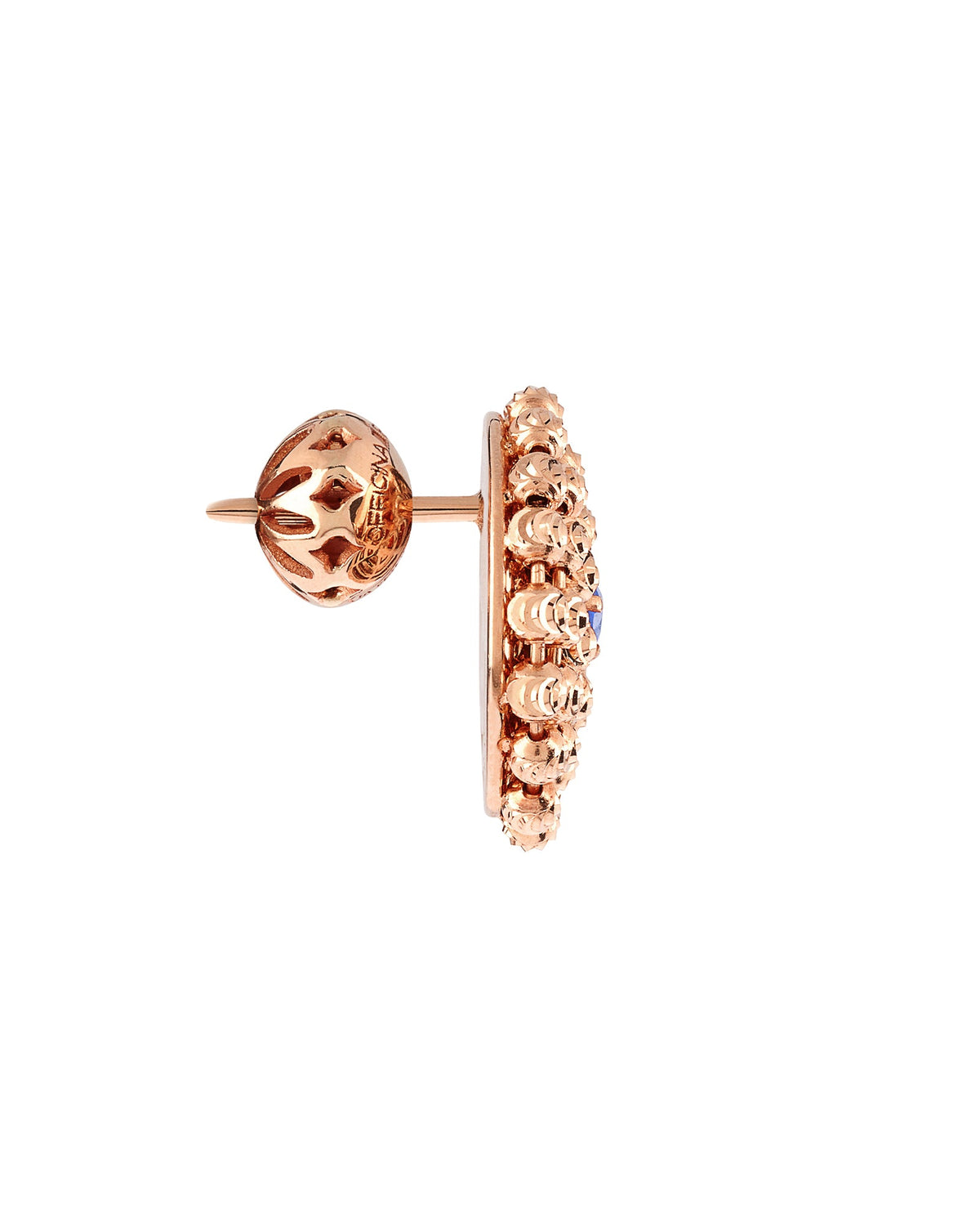 Mimosa Earrings in 18kt Rose Gold and Blue Sapphire