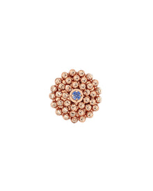 Mimosa Earrings in 18kt Rose Gold and Blue Sapphire