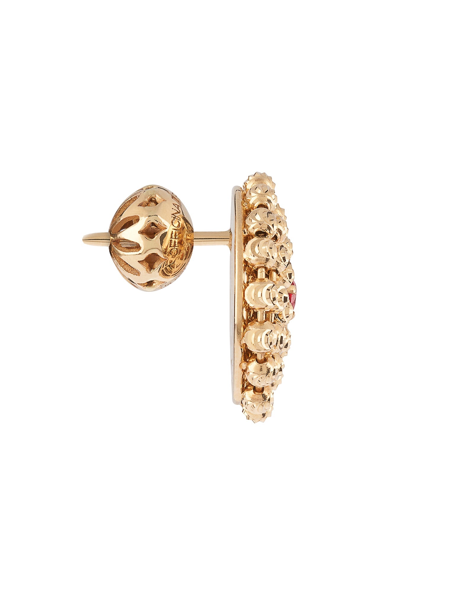 Mimosa Earrings in 18kt Gold and Rubies
