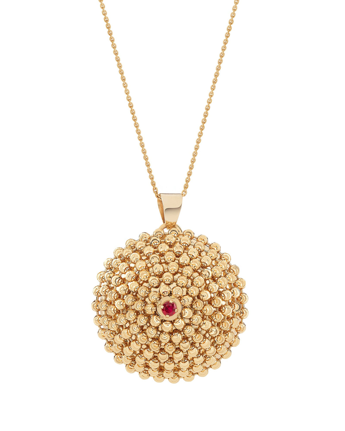 Mimosa Large Necklace in 18kt Gold and Ruby