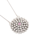 Mimosa Medium Necklace in 18kt White Gold and Pink Sapphire
