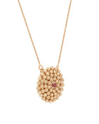 Mimosa Medium Necklace in 18kt Gold and Ruby