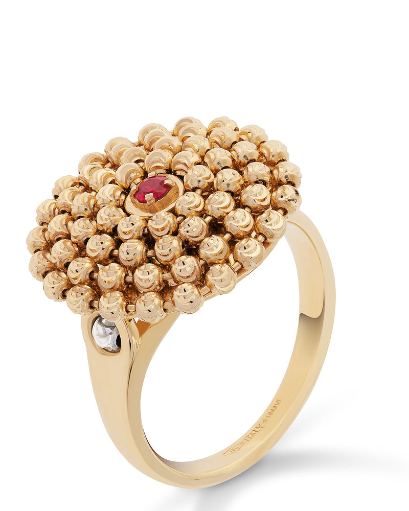 Mimosa Ring in 18kt Gold and Ruby