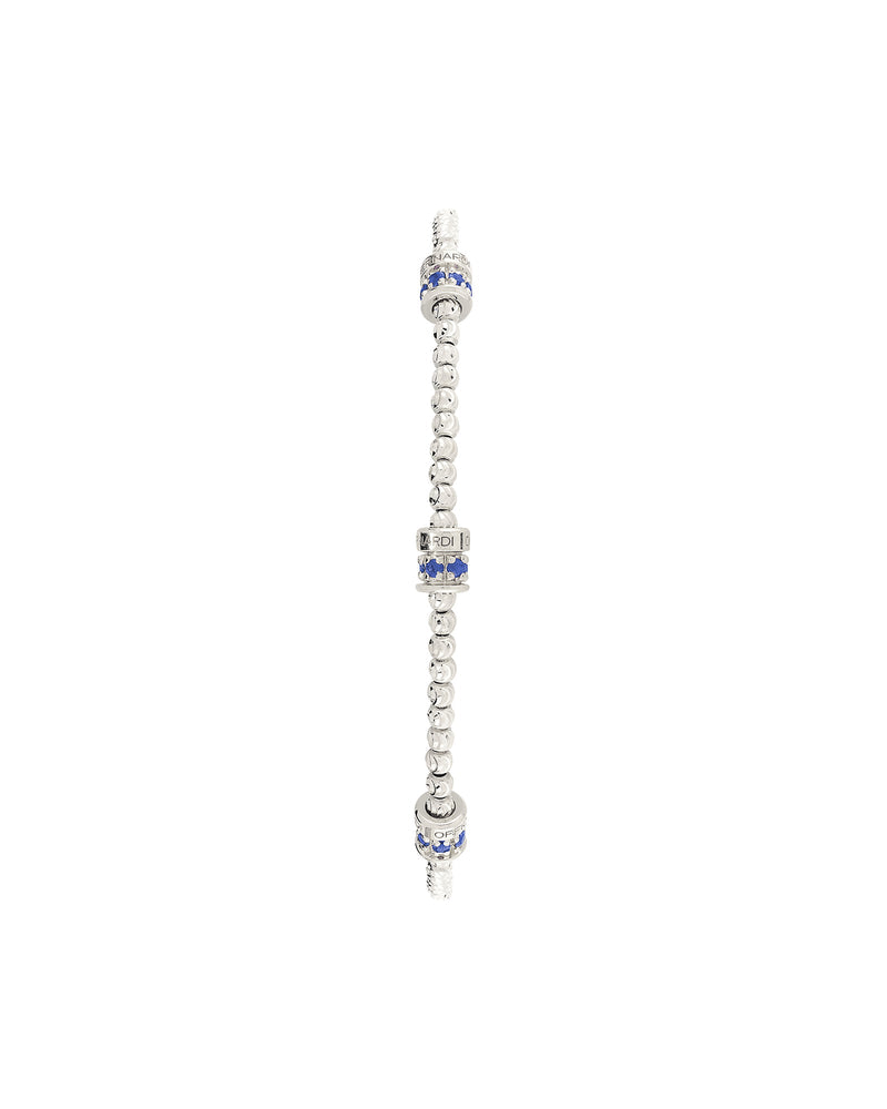 Moon 3 Elements Bracelet in 18kt White Gold and Sapphires